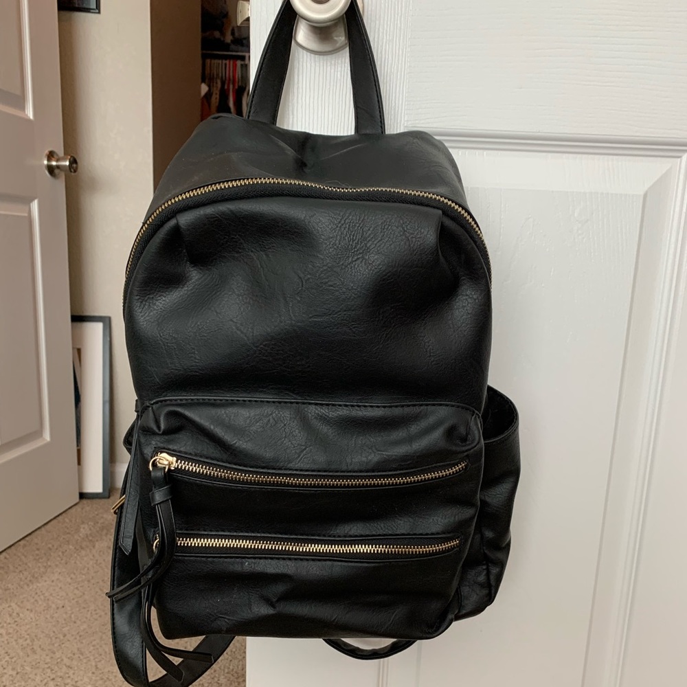 Cute faux leather back pack